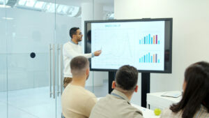 Presentation with charts